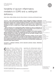 Variability of sputum inflammatory mediators in COPD and a -antitrypsin deficiency