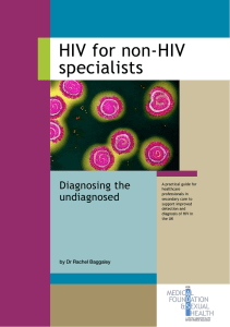 HIV for non-HIV specialists Diagnosing the undiagnosed