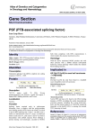 Gene Section PSF (PTB-associated splicing factor) Atlas of Genetics and Cytogenetics