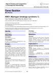 Gene Section NBS1 (Nijmegen breakage syndrome 1) Atlas of Genetics and Cytogenetics