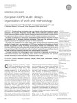 European COPD Audit: design, organisation of work and methodology EUROPEAN COPD AUDIT