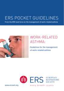 ERS pockEt guidElinES WoRk-RElatEd aSthma: Guidelines for the management