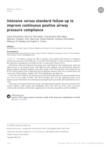 versus Intensive standard follow-up to improve continuous positive airway