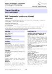 Gene Section ALK (anaplastic lymphoma kinase) Atlas of Genetics and Cytogenetics