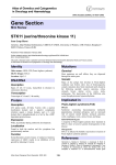 Gene Section STK11 (serine/threonine kinase 11) Atlas of Genetics and Cytogenetics