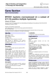 Gene Section t(11;14) positive multiple myelomas) Atlas of Genetics and Cytogenetics