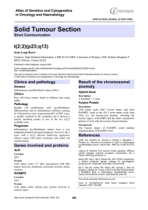 Solid Tumour Section t(2;2)(p23;q13) Atlas of Genetics and Cytogenetics in Oncology and Haematology