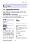 Gene Section CLTC (clathrin heavy polypeptide) Atlas of Genetics and Cytogenetics