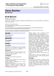 Gene Section BLM (Bloom) Atlas of Genetics and Cytogenetics in Oncology and Haematology
