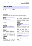 Gene Section JJAZ1 (joined to JAZF1) Atlas of Genetics and Cytogenetics