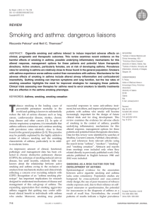 Smoking and asthma: dangerous liaisons REVIEW Riccardo Polosa* and Neil C. Thomson