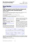 Gene Section PSAP (prosaposin (variant Gaucher disease and variant metachromatic leukodystrophy))