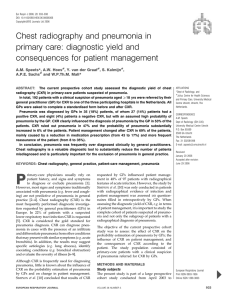 Chest radiography and pneumonia in primary care: diagnostic yield and
