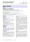Gene Section MIRN21 (microRNA 21) Atlas of Genetics and Cytogenetics
