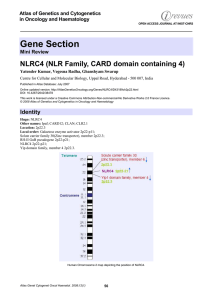 Gene Section NLRC4 (NLR Family, CARD domain containing 4)