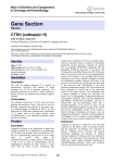 Gene Section CTSH (cathepsin H) Atlas of Genetics and Cytogenetics