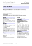 Gene Section TTL (twelve-thirteen translocation leukemia) Atlas of Genetics and Cytogenetics