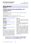 Gene Section PTPN21 (protein tyrosine phosphatase, non- receptor type 21)
