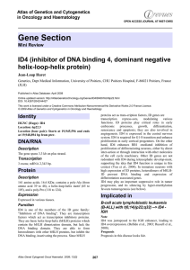 Gene Section ID4 (inhibitor of DNA binding 4, dominant negative helix-loop-helix protein)