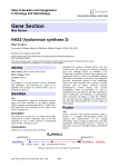 Gene Section HAS2 (hyaluronan synthase 2)  Atlas of Genetics and Cytogenetics