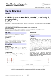 Gene Section CYP7B1 (cytochrome P450, family 7, subfamily B, polypeptide 1)