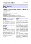 Gene Section CYP2W1 (cytochrome P450, family 2, subfamily W, polypeptide 1)