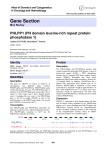 Gene Section PHLPP1 (PH domain leucine rich repeat protein phosphatase 1)