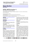 Gene Section SATB1 (SATB homeobox 1) Atlas of Genetics and Cytogenetics