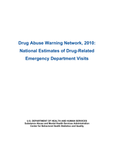 Drug Abuse Warning Network, 2010: National Estimates of Drug-Related Emergency Department Visits