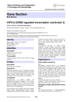 Gene Section CRTC2 (CREB regulated transcription coactivator 2) in Oncology and Haematology