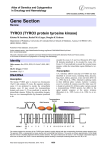 Gene Section TYRO3 (TYRO3 protein tyrosine kinase)  Atlas of Genetics and Cytogenetics