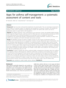 Apps for asthma self-management: a systematic assessment of content and tools