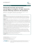 Multimodal functional and structural neuroimaging investigation of major depressive