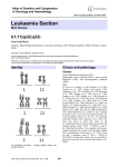 Leukaemia Section t(1;11)(p32;q23)  Atlas of Genetics and Cytogenetics