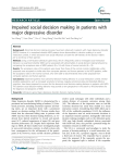 Impaired social decision making in patients with major depressive disorder Open Access