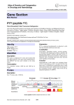 Gene Section PYY (peptide YY)  Atlas of Genetics and Cytogenetics