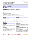 Gene Section KSR1 (kinase suppressor of ras 1)