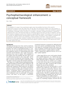 Psychopharmacological enhancement: a conceptual framework Open Access