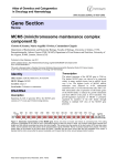 Gene Section MCM5 (minichromosome maintenance complex component 5)