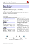 Gene Section MED28 (mediator complex subunit 28)  Atlas of Genetics and Cytogenetics
