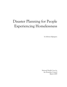 Disaster Planning for People Experiencing Homelessness  by Sabrina Edgington