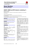 Gene Section SASH1 (SAM and SH3 domain containing 1)