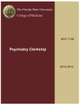 Psychiatry Clerkship  The Florida State University College of Medicine
