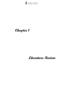 Chapter 1  Literature Review