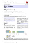 Gene Section PF4 (platelet factor 4) Atlas of Genetics and Cytogenetics