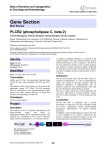 Gene Section PLCB2 (phospholipase C, beta 2) Atlas of Genetics and Cytogenetics