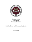 Resident Policy and Procedure Handbook  2013-2014 F