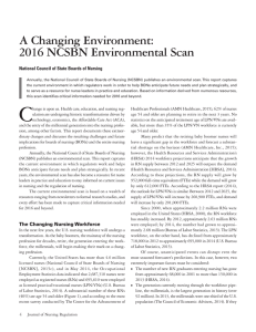 A Changing Environment: 2016 NCSBN Environmental Scan