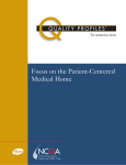 Focus on the Patient-Centered Medical Home The Leadership Series