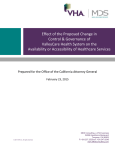 Effect of the Proposed Change in Control &amp; Governance of